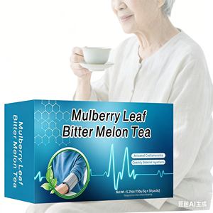 Thé Premium aux Feuilles de Mûrier et au Melon Amer 5g*30 Sachets Mélange Herbal Naturel - Soutien Métabolique et Glycémique - Boisson Quotidienne - Product Image 1