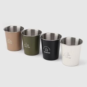 304 Stainless Steel Camping Cup Portable Lightweight Beer Beverage Water <b>Mug</b> Foldable Storage <b>Set</b> for Travel Hiking Picnic - Product Image 1