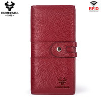 Dompet Wanita Kulit Asli Chains, Model Bifold, Anti RFID, Lapisan Poliester Lembut, Kasual, Untuk Perjalanan dan Bisnis,  Cocok untuk Menyimpan Uang Tunai