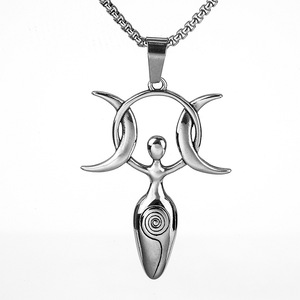 Collana Pagana della Dea della Fertilità Ostara in Acciaio Inossidabile, Gioielli Vichinghi Norreni - Product Image 4