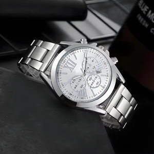 Ensemble de montres à quartz de <span class=keywords><strong>luxe</strong></span> en acier inoxydable pour <span class=keywords><strong>couple</strong></span>, fabriqué en Chine - <span class=keywords><strong>Cadeau</strong></span> de la Saint-Valentin, style professionnel, paire assortie (personnalisation OEM) - Product Image 5