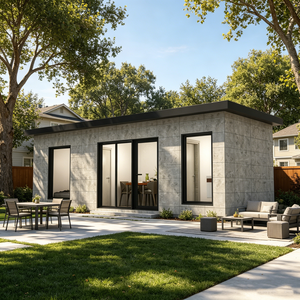 Maison préfabriquée modulaire en acier léger à assemblage rapide, extension de jardin, espace de vie avec structure et matériaux durables - Product Image 1