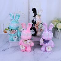 Haute qualité bricolage 23CM fluide lapin Kit peinture vinyle blanc embryon lapin tirelire pour enfants cadeaux créatifs