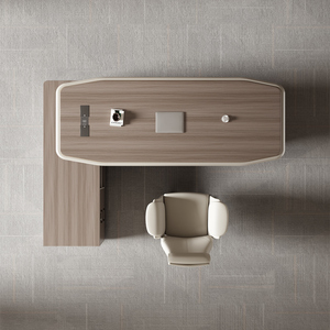 Conjunto de Escritorio y Silla de Oficina Ejecutiva Moderna, Diseño Modular de Madera, Muebles de Oficina Esenciales - Product Image 6