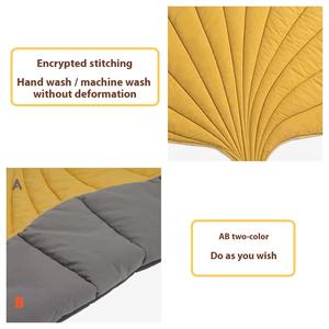 Colchón de gato a la moda con forma de hoja, nido de perro de doble cara, cálido, cómodo, cama de dibujos animados para mascotas, alfombrilla, manta grande - Product Image 4
