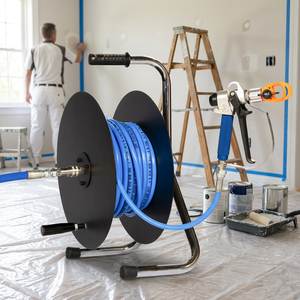 TECNOVER Hose reel complete with 30 meters Airless tube with stainless steel quick coupling for electric Airless paint <b>sprayer</b> - Product Image 3