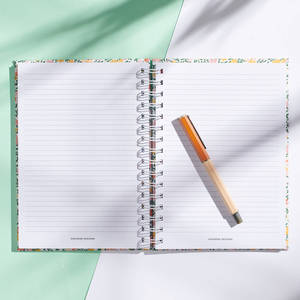 Carnet à spirale personnalisé à motifs floraux, journal ligné à couverture rigide avec nom personnalisé, agenda, cadeau pour femmes, filles, <span class=keywords><strong>bureau</strong></span>, école - Product Image 4