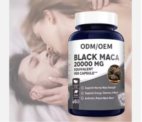 Capsules de Maca noire ODM/OEM |   20000 mg équivalents par capsule |   60 unités |   Complément alimentaire à base de plantes naturelles