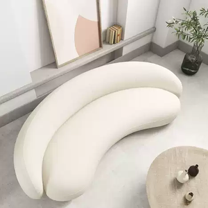 أثاث غرفة معيشة فاخر أريكة فرنسية منحنية بألوان زاهية لغرفة معيشة صغيرة أريكة منحنية - Product Image 2