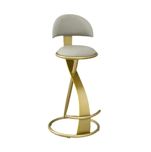 <span class=keywords><strong>Chaise</strong></span> <span class=keywords><strong>de</strong></span> <span class=keywords><strong>bar</strong></span> en métal d'art moderne italien Tabouret haut confortable en acier inoxydable <span class=keywords><strong>Dossier</strong></span> en cuir pour salle à manger Chambre populaire pour la famille - Product Image 3