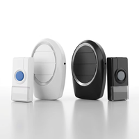 Sonnette sans fil étanche, portée 100 m, alimentée par batterie, haute qualité, pour maison, hôtel, appartement