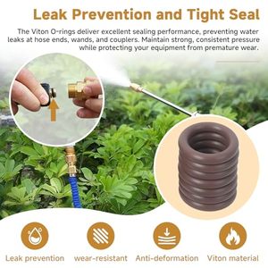 A568 मानक नाइट्रिल रबर रो रिंग किट ऑटो प्रेशर वॉशर वाटरप्रूफ फिट फिट बैठता है और 3/8 इंच त्वरित कनेक्ट कूपलर - Product Image 4