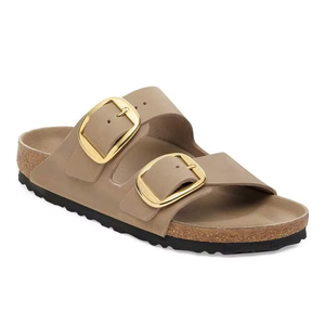 <span class=keywords><strong>Sandali</strong></span> Unisex con Doppia Fibbia, Tomaia in Pelle Oliata, Suola in Sughero, Fondo in EVA, Ciabatte Ortopediche Estive Casual - Product Image 1