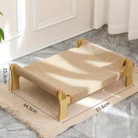 Grand hamac pour chat en bois avec 4 niveaux détachables, résistant à l'usure, toutes saisons, universel intérieur/extérieur, type canapé