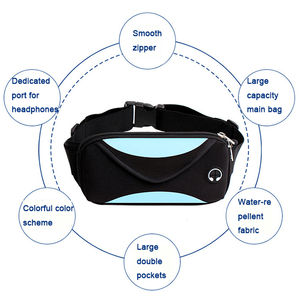 Personalizado senderismo viajes al aire libre multifuncional gimnasio deportes correr impermeable neopreno cinturón de cadera teléfono celular billetera riñonera - Product Image 6