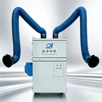 Extracteur de fumées de soudage portable à double bras, purificateur de fumée haute efficacité, bras d'aspiration flexible pour découpe plasma, ventilateur d'extraction de fumée
