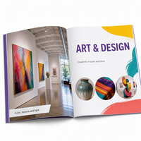 Service d'impression personnalisé pas cher pour catalogues, brochures et flyers A5 de l'entreprise d'impression du Jiangsu, avec reliure plastique et papier offset 300 g/m²