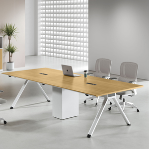 Wholesale Price Contemporary Wooden Simple Conference <b>Tables</b> Boardroom for Business Meetings <b>Desk</b> Office Furniture - Product Image 1