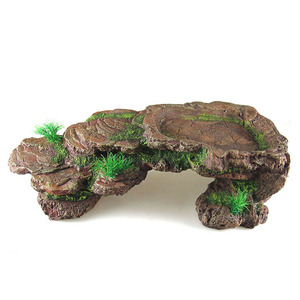 Grande rettile Rock Hide Cave decorazione dell'acquario per rettile Turtle Basking Platform grande acquario trasparente per acquario - Product Image 1