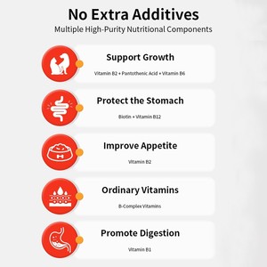 Suplemento Nutricional para Mascotas, Vitamina del Complejo B para Perros y Gatos, para Bajo Apetito, Baja Energía, Dificultad Digestiva, <span class=keywords><strong>Pelo</strong></span> Opaco - Product Image 5