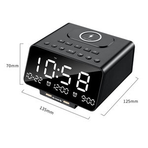 Factory 15W Wireless Charging BT Radio Alarm <b>Clock</b> <b>LED</b> Digital Display Dual USB Fast Charging Multifunctional Bedroom Radio - Product Image 3