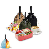 Vente en gros de sac isotherme en toile de coton simple sac isotherme sac à lunch étanche avec lettres boîtes isolées pour pique-nique stockage des aliments