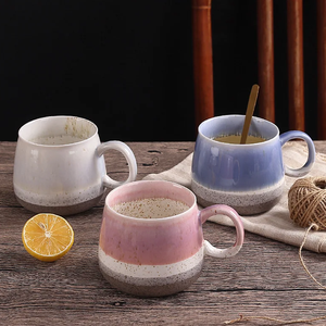 500ml Nordic Retro Kiln Glazed Porcelain Mug Dishwasher/Microwave Safe Handle <b>Large</b> Capacity Splicing Colors Business <b>Gifts</b> Hot - Product Image 5