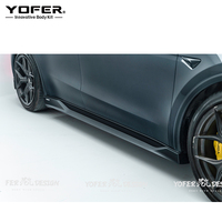 Pour Tesla Model Y Juniper 2025 : Kit Carrosserie Complet (Splitter, Diffuseur, Jupes Latérales, Bavettes) pour Modification Extérieure