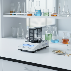 Электронный пикнометр SKZ400A 0.005г/310г для измерения плотности порошков, резины, пластика и твердых материалов (денистометр, денсиметр) - Product Image 1