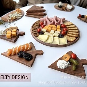 Bandeja de madera para dividir pizzas, divisor de pizzas creativo con asa, bandeja de madera portátil para pizzas para restaurantes al aire libre - Product Image 3