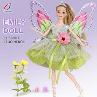 Poupée articulée Chengji de 11,5 pouces, mignonne, en plastique, Princesse, Belle, Fille, pour jeu d'imitation, Mode Enfants, Danseuse, Elfe Emily