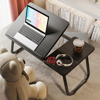 Table d'ordinateur portable pliable et portable pour le travail à domicile moderne, réglable en hauteur, en métal, avec garantie de 2 ans