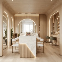 Station de manucure, mobilier de salon de beauté, aménagement complet sur mesure, design intérieur de salon de coiffure, décoration et rénovation de salon de barbier