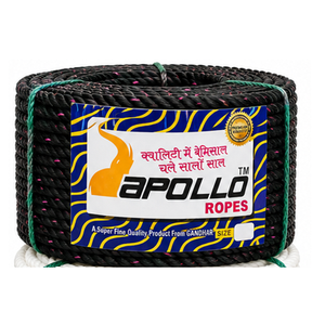 Corde en polyester torsadée noire de qualité supérieure, haute résistance, résistante aux UV, à l'humidité et à l'abrasion, durable, pour la marine, l'industrie et l'agriculture - Product Image 1