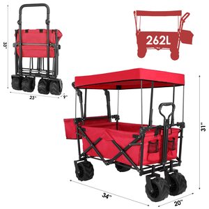Mini Camping Trolley Folding <strong>Wagon</strong> <strong>Beach</strong> Cart Foldable Outdoor Utility <strong>Wagon</strong> Foldable Cart <strong>Wagon</strong> - Product Image 2