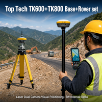 Récepteur GNSS RTK TopTech TK600 TK800 avec laser, double caméra, positionnement visuel, radio interne 5W, ensemble base et mobile RTK