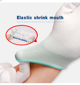 Guantes antideslizantes para Palma antigolpes directos de EE. UU., tela de nailon transpirable de alta calidad, muñeca de punto recubierta de PU, Pulgar completo sin látex - Product Image 5