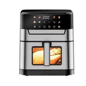 Freidora <span class=keywords><strong>de</strong></span> <span class=keywords><strong>Aire</strong></span> Digital <span class=keywords><strong>de</strong></span> Acero Inoxidable <span class=keywords><strong>de</strong></span> 8L/6L con Pantalla Táctil, Circulación Rápida <span class=keywords><strong>de</strong></span> <span class=keywords><strong>Aire</strong></span>, Cocina Eléctrica sin Aceite, Certificaciones ETL GS CE CB RoHS - Product Image 1