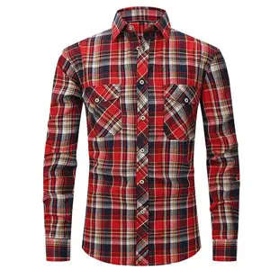Factory Supply Custom Polyester/viscose Check Multi Colors Dixxon Flannel Shirt Long Sleeve Plaid Used Flannel Shirt