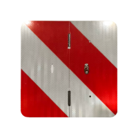 Panneau de signalisation de stationnement nocturne réfléchissant pliable pour véhicules lourds et longs, plaques de marquage arrière blanches/rouges, signalisation de sécurité en aluminium
