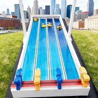 Jeu de course de canards interactif pour enfants et adultes, parc d'attractions, parc d'aventure, parc de trampolines, aire de jeux extérieure en PVC