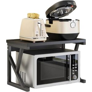 SKY-TOUCH Easy Kitchen Storage Rack Estante de madera para microondas con soporte para tostadora Organizador de encimera de cocina - Product Image 1