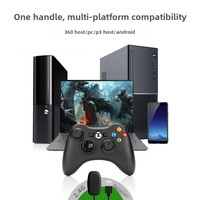 Control Remoto Inalámbrico para Juegos de 2.4GHz con Motor de Vibración - Control con Palanca 3D para Xbox 360, Receptor USB Incluido