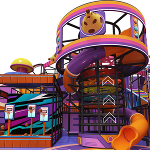 Beilai Aire de jeux intérieure colorée pour enfants, grande aire de jeux souple en acier et en bois, équipement de jeux, toboggans, trampoline, zone d'activités - Product Image 3