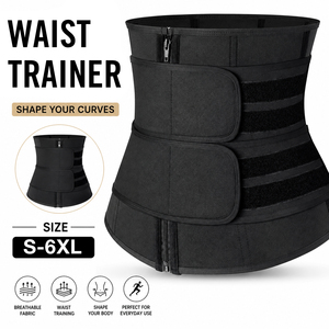 Corset amincissant en néoprène pour <span class=keywords><strong>femme</strong></span> avec logo personnalisé, grande taille, 2 ceintures, serre-taille d'entraînement, gaine amincissante pour le <span class=keywords><strong>sudation</strong></span>, S-6XL - Product Image 1