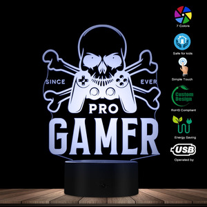 TW-560 Pro Gamer ánh sáng ban đêm bảng đèn USB 3D LED với XƯƠNG Thiết kế cho trẻ em Arcade trang trí nội thất cho Diwali kể từ khi bao giờ Gamepad - Product Image 5