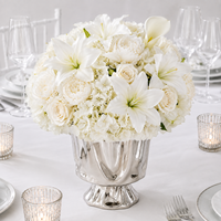 Boule de fleurs artificielles en soie personnalisée, centre de table de mariage, arrangement floral pour buffet, haute simulation