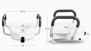 Rehausseur de toilettes moderne de haute qualité en alliage d'aluminium pour personnes âgées et femmes enceintes - Product Image 4