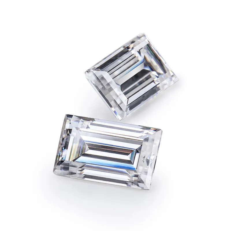 Jinying giá bán buôn mỗi Carat D không màu moissanite kim cương VVS1 Baguette cắt 4x2mm-14x10mm lỏng moissanite đá