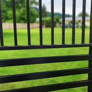 Poste de Cerca de Aluminio Negro Moderno Tratado Térmicamente con Recubrimiento en Polvo para Patios Residenciales, Jardines y Privacidad - Product Image 4